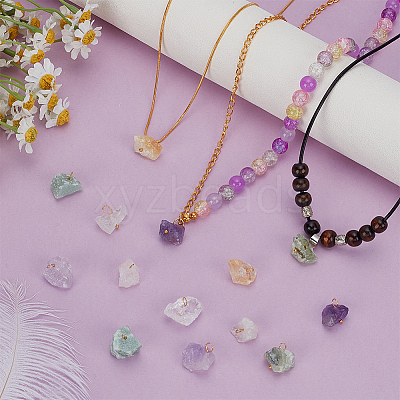 Natural Gemstone Pendants PALLOY-FG00001-1
