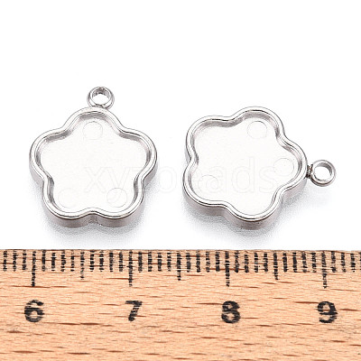 304 Stainless Steel Pendant Cabochon Settings STAS-T065-88P-1