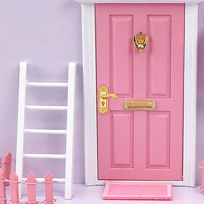 8 Sets 6 Styles Miniature Alloy Door Lock & Key AJEW-GO0001-73-1
