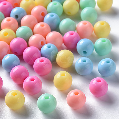 Opaque Acrylic Beads X-MACR-S370-C10mm-M1-1
