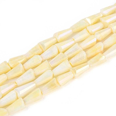 Anti-Tarnish Electroplate Glass Beads Strands GLAA-T025-27C-1