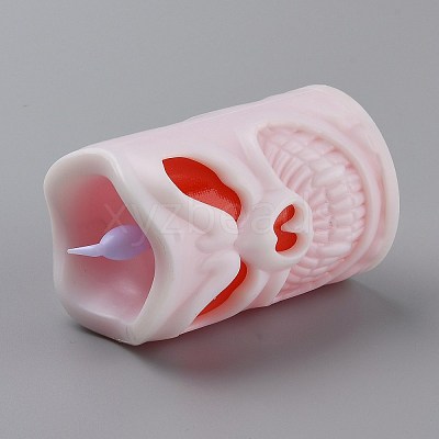 Halloween Resin LED Skull Light AJEW-Z004-01B-1
