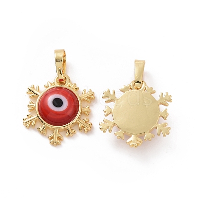 Handmade Evil Eye Lampwork Pendants ZIRC-F136-04G-1