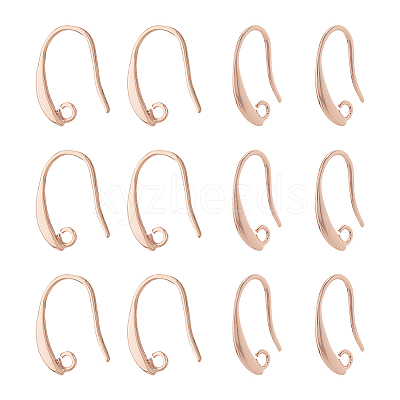 40Pcs Brass Earring Hooks KK-FH0007-64G-1