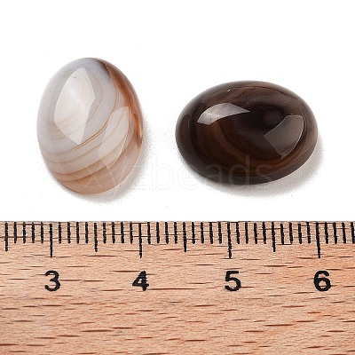 Dyed & Heated Natural Banded Agate Cabochons G-G145-01B-24-1