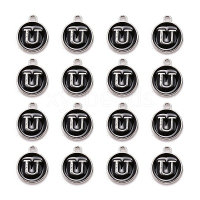 Platinum Plated Alloy Charms X-ENAM-S118-02U-P-1
