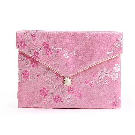 Cloth Embroidery Flower Jewelry Storage Pouches Envelope Bags PW-WG49783-11-1