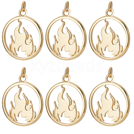 Beebeecraft 10Pcs Brass Pendants KK-BBC0010-27-1