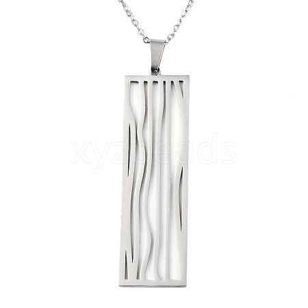 Non-Tarnish 201 Stainless Steel Pendant Necklaces NJEW-S105-JN613-45-1-1