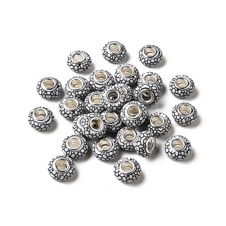 Opaque Resin European Beads RESI-C055-01B-1