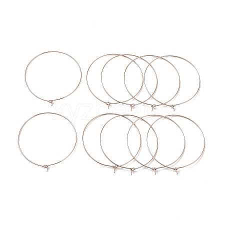 Ion Plating(IP) 316 Surgical Stainless Steel Wine Glass Charms Rings STAS-L214-01G-01RG-1