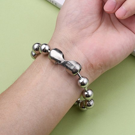 Non-Tarnish 304 Stainless Steel Ball Chain Bracelets BJEW-G618-03P-1