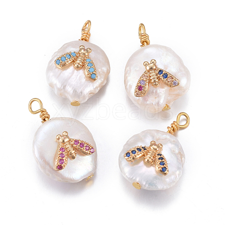 Natural Cultured Freshwater Pearl Pendants PEAR-L027-61-1