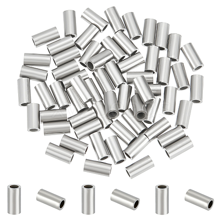 Unicraftale 60Pcs 304 Stainless Steel Tube Beads STAS-UN0053-12-1
