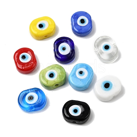 Handmade Evil Eye Lampwork Beads LAMP-G168-02-M-1