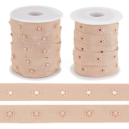 Olycraft 10 Yards Polyester Sewing Snap Button Tape DIY-OC0011-28A-1