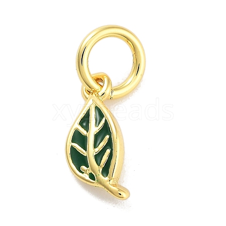 Real 18K Gold Plated Rack Plating Brass Enamel Charms KK-M293-25G-01-1