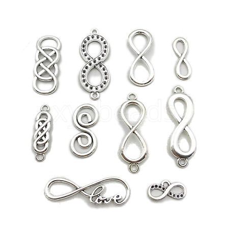 Infinity Alloy Connector Charms & Pendants Findings Kits PW-WG588E6-01-1