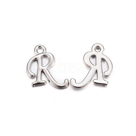 Platinum Plated Alloy Letter Pendants LS-X-PALLOY-J718-01P-R-1