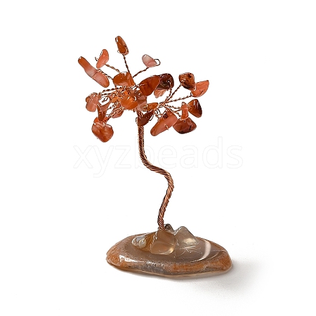 Natural Quartz Chips Tree Display Decorations DJEW-C003-01B-1