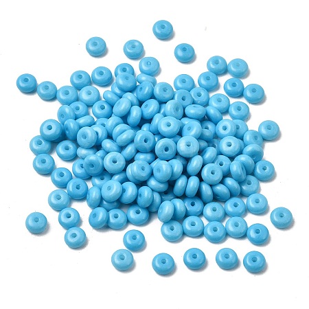 Baking Paint Opaque Glass Beads GLAA-A045-06K-1