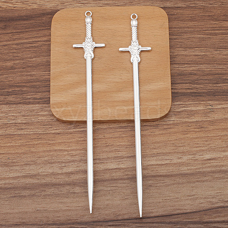 Sword Alloy Hair Sticks PW-WG0B211-01-1