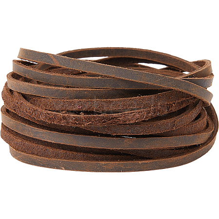 Gorgecraft Flat Cowhide Leather Jewelry Cord LC-GF0001-10B-03-1