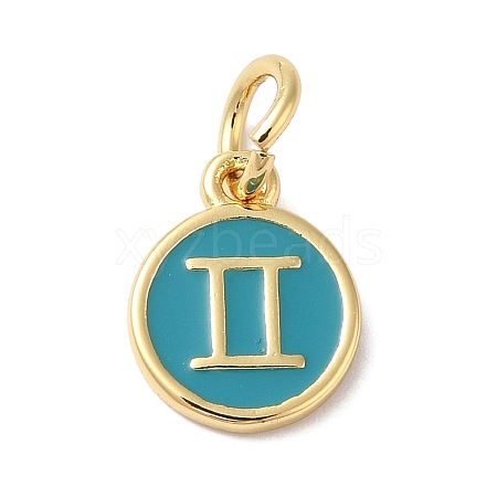 Real 18K Gold Plated Brass Enamel Charms KK-L216-001G-I05-1