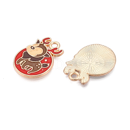 Christmas Theme Alloy Enamel Pendants ENAM-T020-10N-1