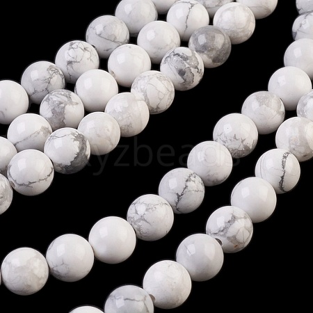 Natural Howlite Beads Strands X-TURQ-G090-8mm-1