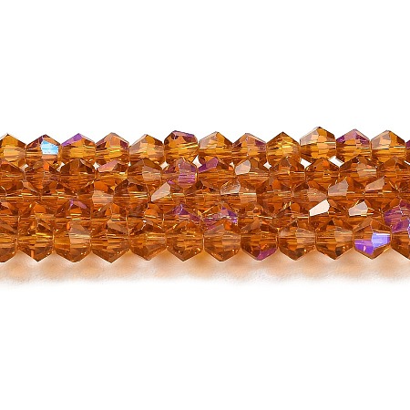 Transparent Electroplate Glass Beads Strands EGLA-A039-T3mm-L28-1