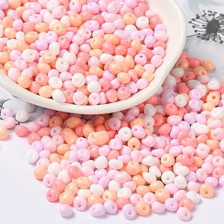 6/0 Opaque Baking Paint Glass Seed Beads SEED-M012-02A-34-1