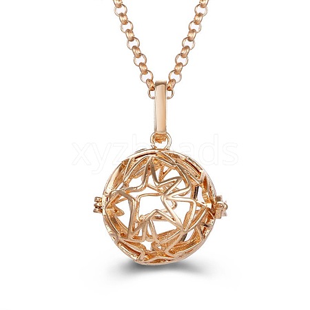 Start Alloy Cage Pendant Necklaces SW2952-7-1