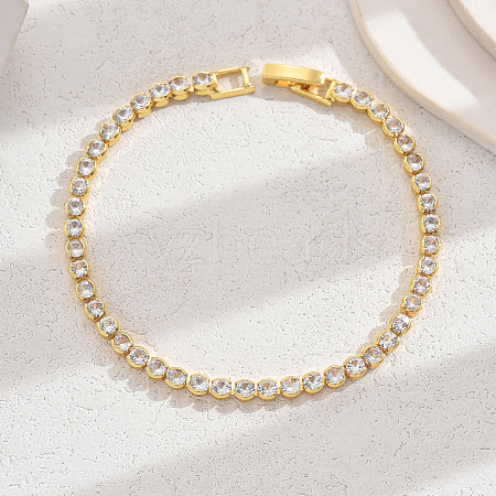 Minimalist Brass Pave Cubic Zirconia Tennis Bracelets for Women YE4484-1-1