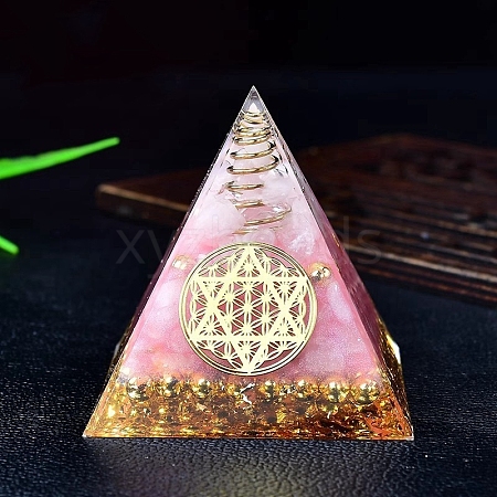 Natural Rose Quartz Orgone Stone Pyramid PW-WG8ED82-05-1