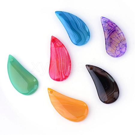 Natural Agate Pendants G-S206-M1-1