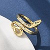 Brass Micro Pave Cubic Zirconia Finger Rings RJEW-C120-30C-G-3