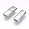 Tarnish Resistant 304 Stainless Steel Magnetic Clasps with Glue-in Ends STAS-G143-80P-1