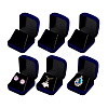 Flocking Jewelry Pendant Storage Boxes CON-WH0089-181B-6