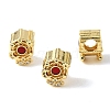 Brass Micro Pave Clear Cubic Zirconia European Beads CU-CBA9CBD-05G-1