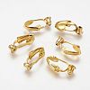 Brass Clip-on Earring Converters Findings KK-Q115-G-4