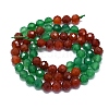 Natural Carnelian & Green Onyx Agate Beads Strands G-G106-C10-05-2