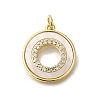 Brass Micro Pave Cubic Zirconia Pendants KK-R002-11A-1