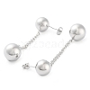 Brass Dangle Stud Earrings for Women EJEW-D088-03P-2