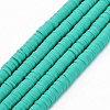 Handmade Polymer Clay Bead Strands X-CLAY-T002-6mm-50-1