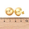 Half Round 304 Stainless Steel Stud Earrings EJEW-A125-80D-G-5