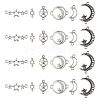  36Pcs 6 Styles Tibetan Style Zinc Alloy Connector Charms FIND-TA0002-96-3