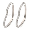 304 Stainless Steel Heart Hoop Earrings EJEW-S242-01P-G-2