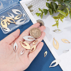 24Pcs 2 Colors 3 Sizes 201 Stainless Steel Pendants STAS-UN0032-65-2