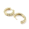 Brass Micro Pave Cubic Zirconia Hoop Earrings EJEW-I300-11G-2